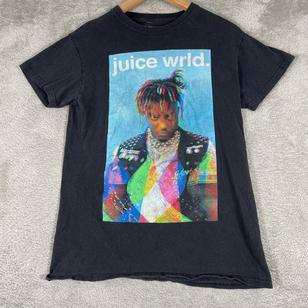 Juice WRLD Shirt Mens Small Black Faded 999 Graphic Hip‎ Hop Rap Tee Streetwear